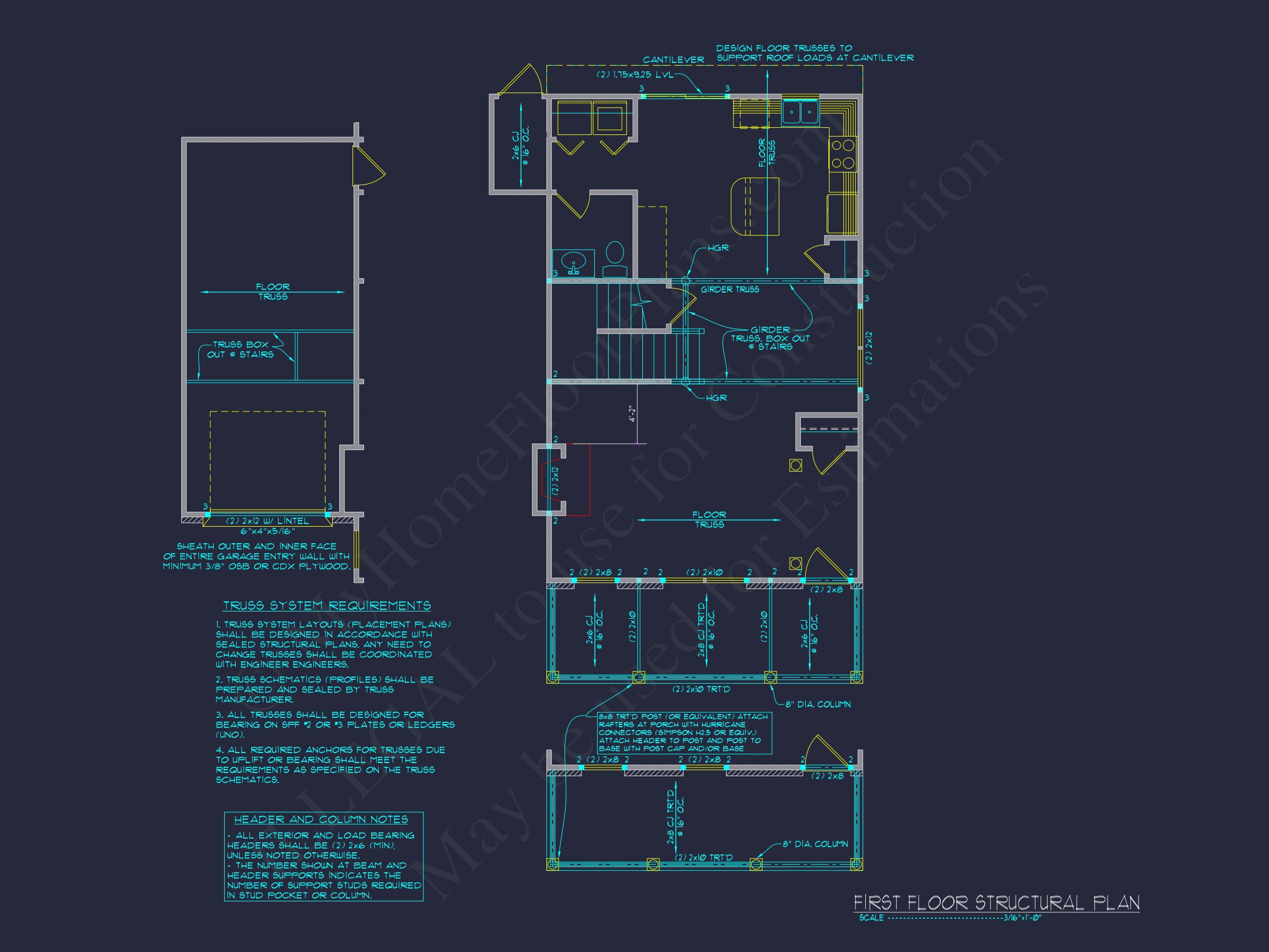 Elegant 2-Story house Plan with 3 Bedrooms and CAD Designs