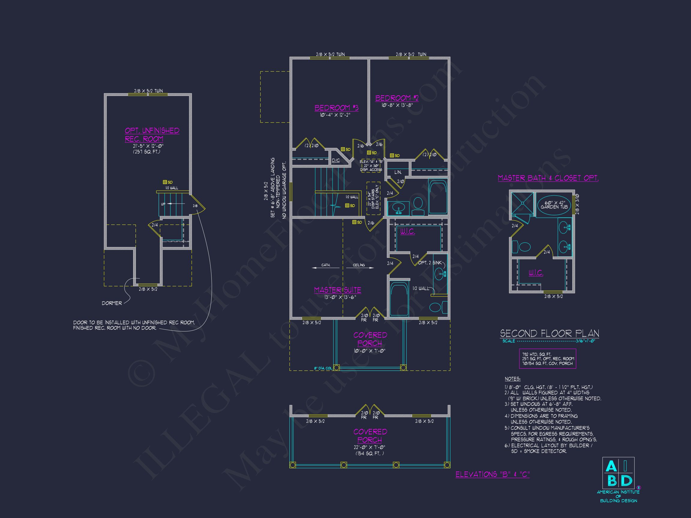 Elegant 2-Story house Plan with 3 Bedrooms and CAD Designs