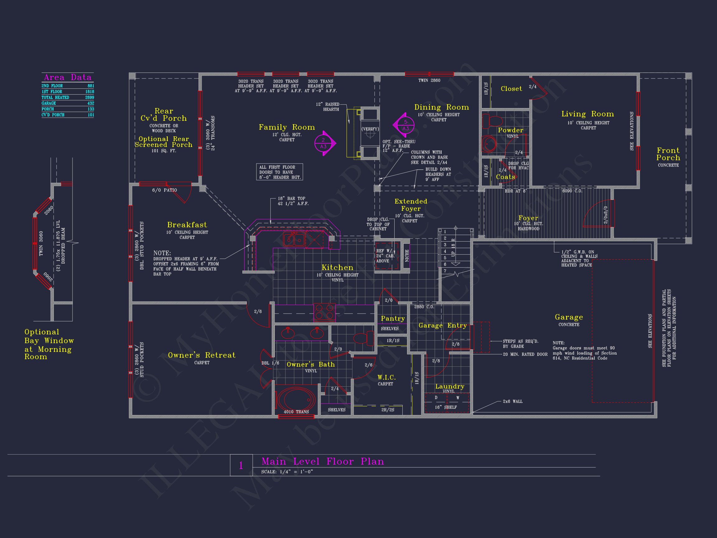 Elegant 2-Story house Plan with 6 Elevations and Open Floor Plans