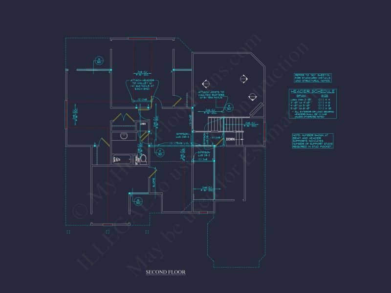 Elegant 2-Story house Plan with CAD Designs and Blueprint Features