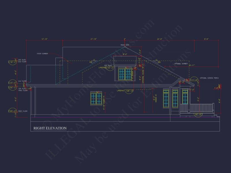 Elegant 2-Story house Plan with CAD Designs and Blueprint Features