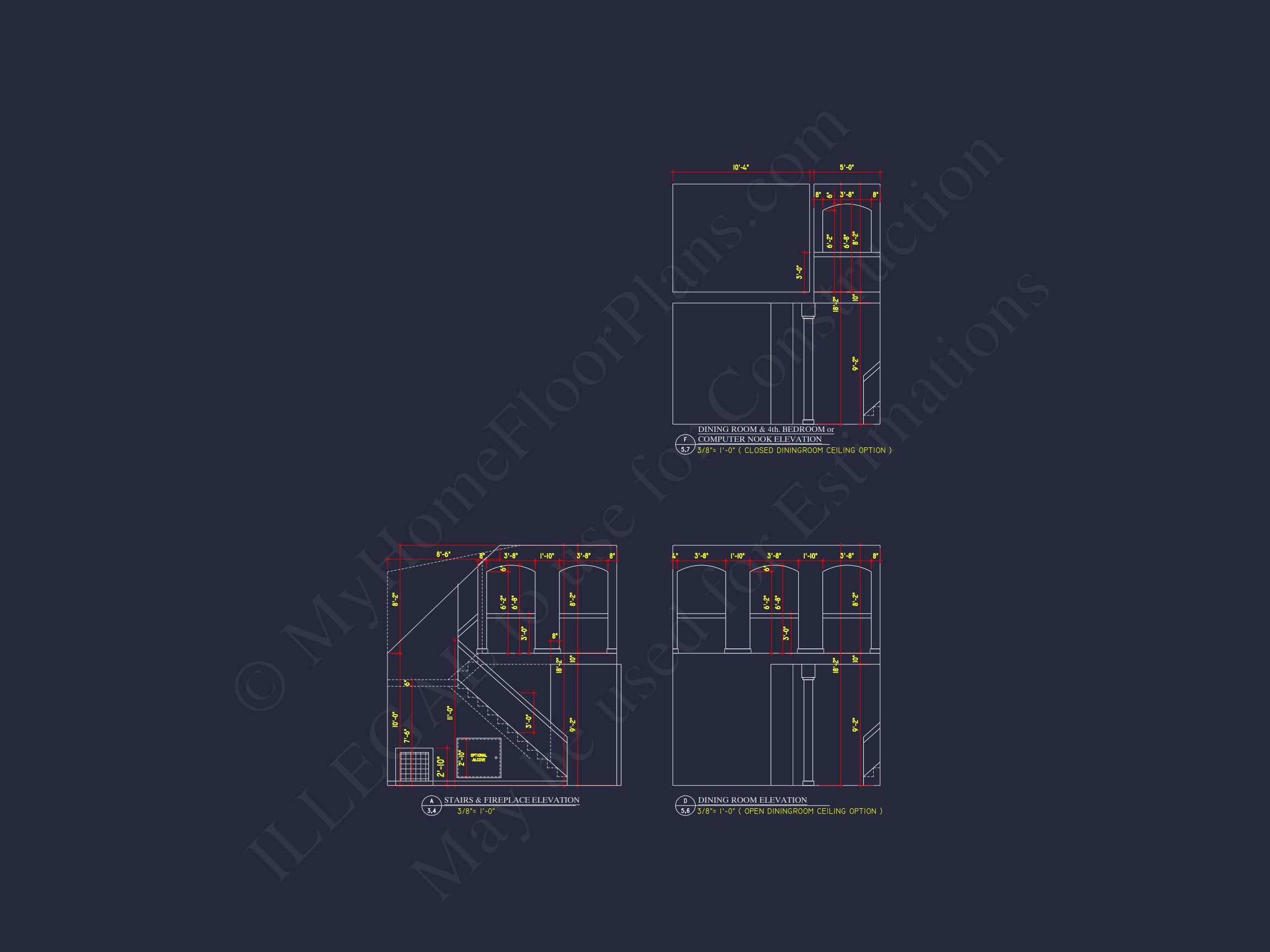 Elegant 2-Story house Plan with CAD Designs and Blueprint Features