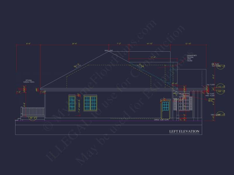 Elegant 2-Story house Plan with CAD Designs and Blueprint Features