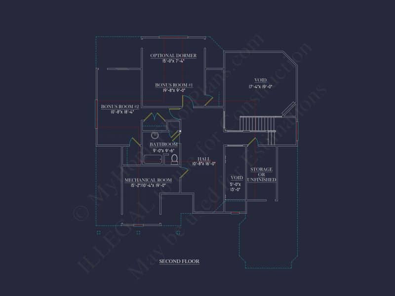 Elegant 2-Story house Plan with CAD Designs and Blueprint Features