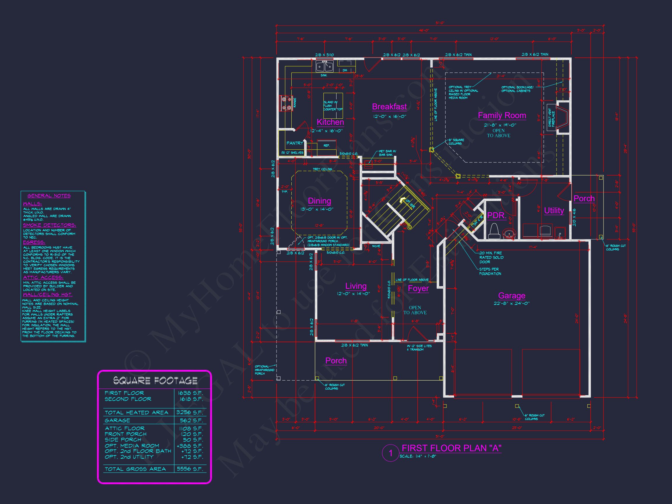 Elegant 2-Story house Plan with Detailed CAD Designs
