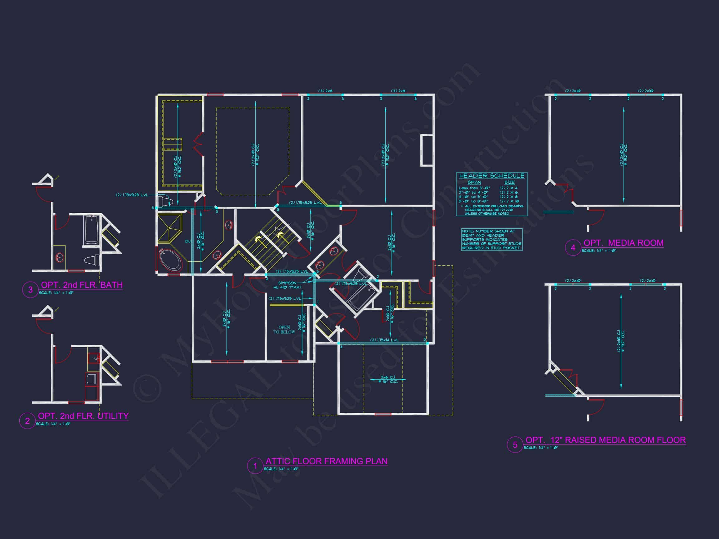 Elegant 2-Story house Plan with Detailed CAD Designs