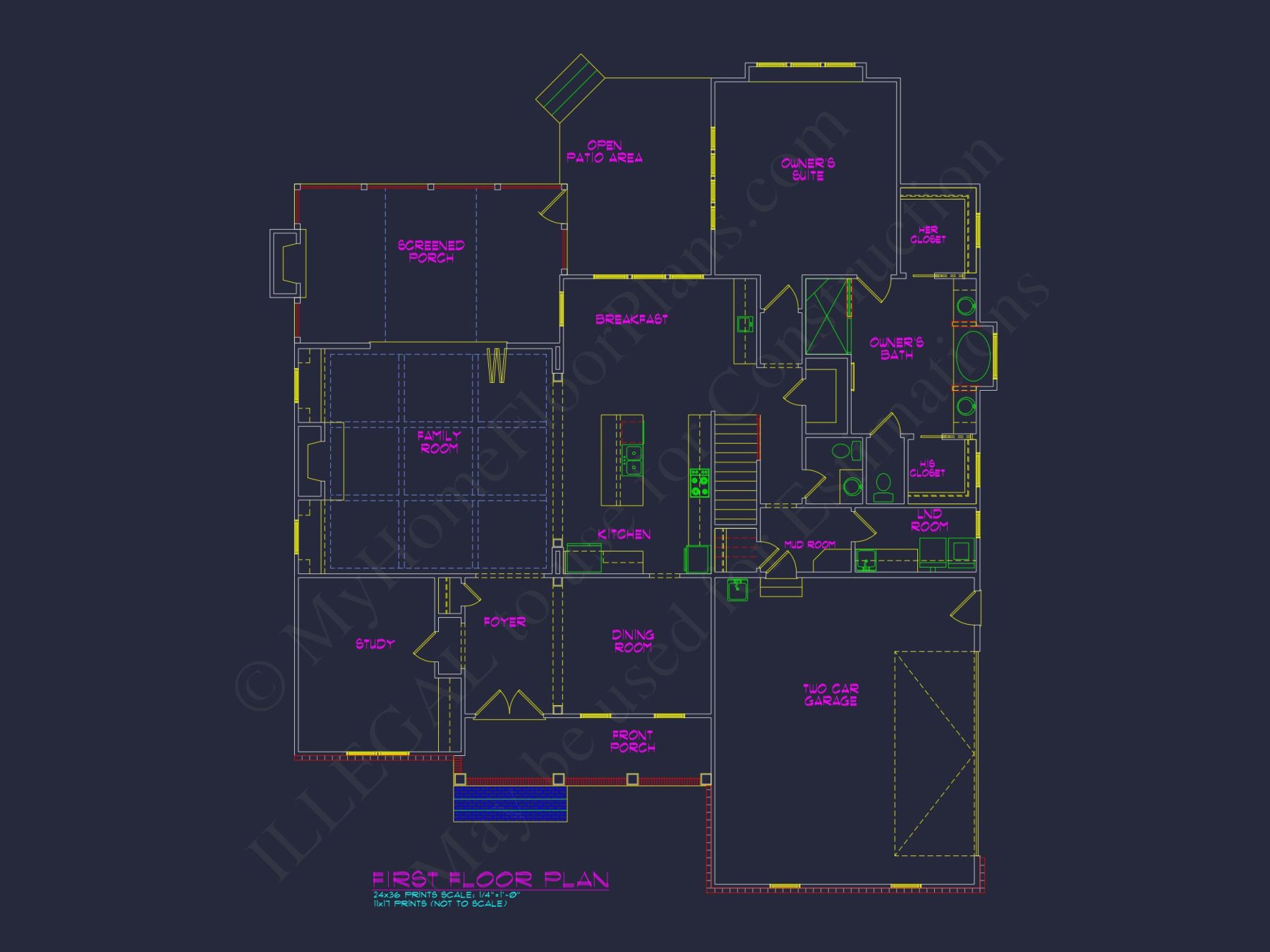 Elegant 3-Bedroom house Plan with Detailed Floor Designs