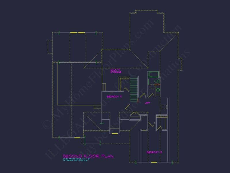 Elegant 3-Bedroom house Plan with Detailed Floor Designs