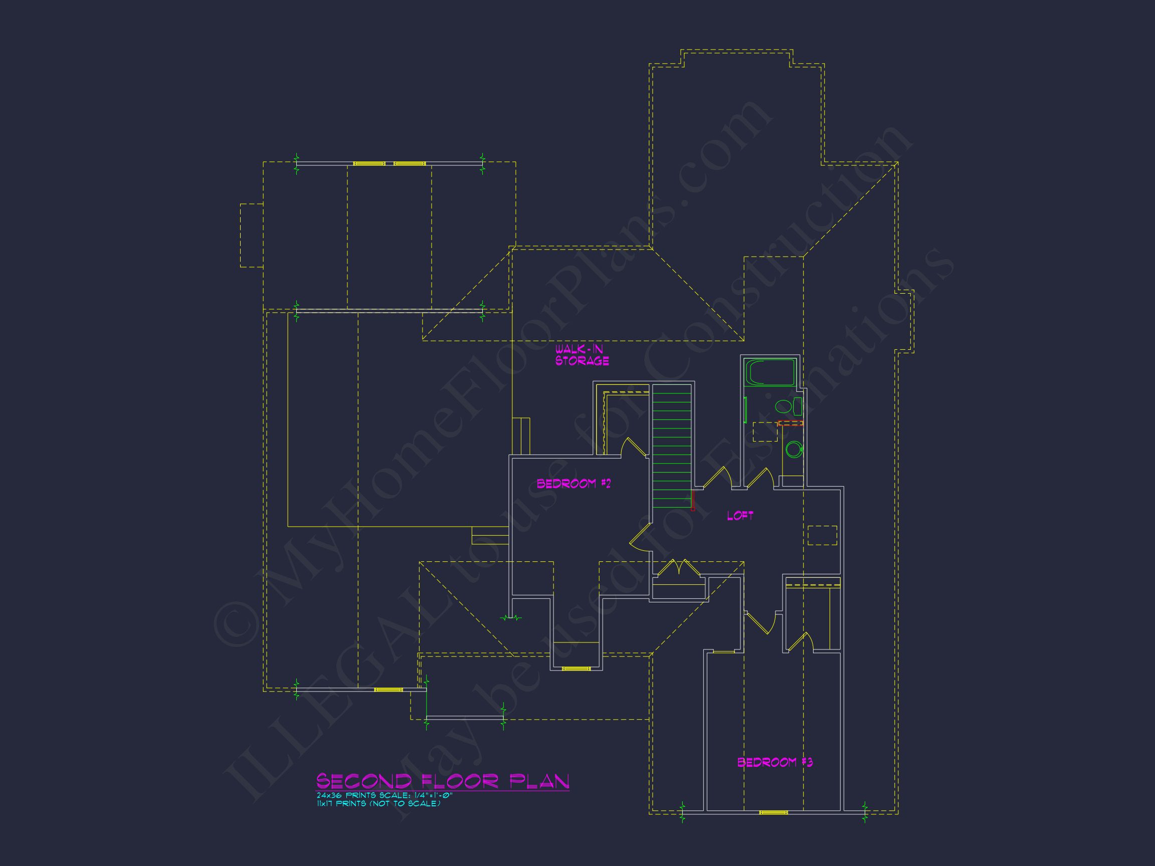 Elegant 3-Bedroom house Plan with Detailed Floor Designs
