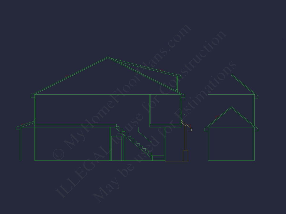 Elegant Craftsman house Blueprint with 2-Story Floor Plan
