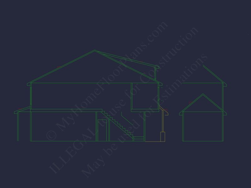 Elegant Craftsman house Blueprint with 2-Story Floor Plan