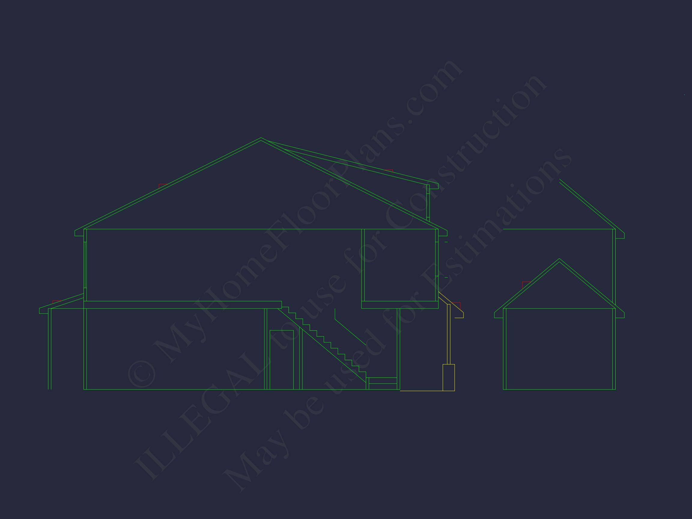 Elegant Craftsman house Blueprint with 2-Story Floor Plan