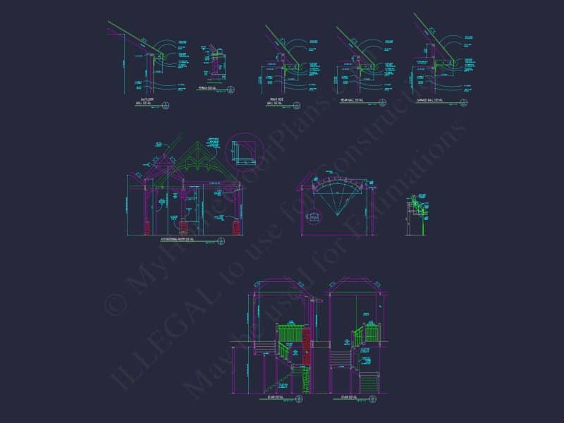 Elegant Craftsman house Plan with Detailed Floor Designs and CAD