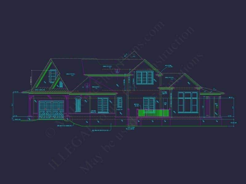 Elegant Craftsman house Plan with Detailed Floor Designs and CAD