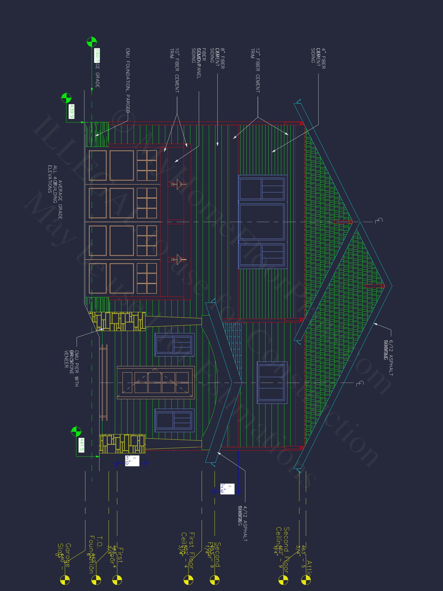 Elegant Craftsman house Plan with CAD Designs and Blueprint