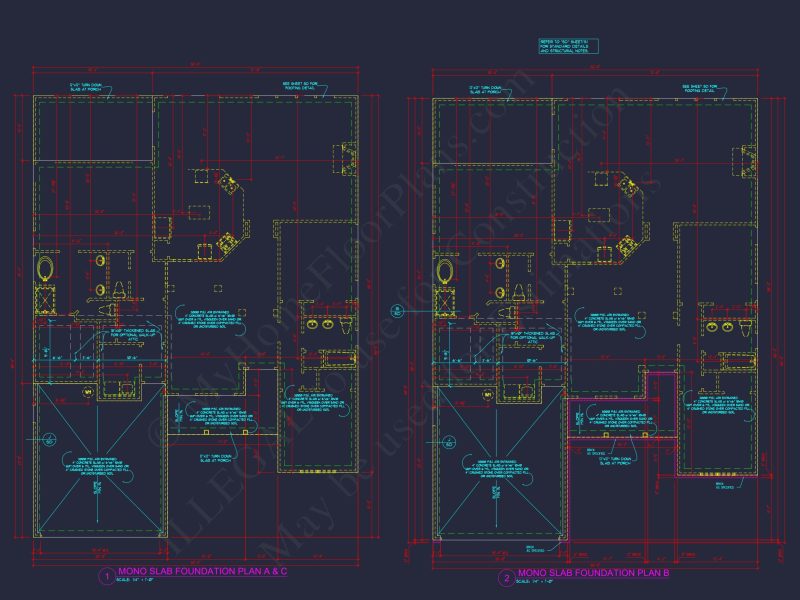 Elegant house Design Blueprint – CAD Floor Plan with Details
