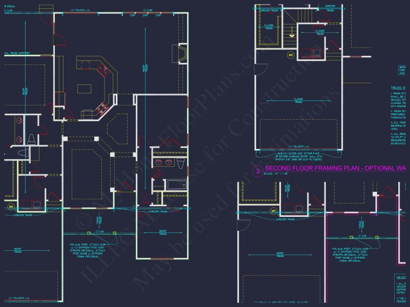 Elegant house Design Blueprint – CAD Floor Plan with Details