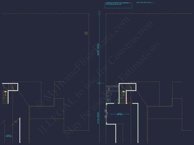 Elegant house Design Blueprint – CAD Floor Plan with Details