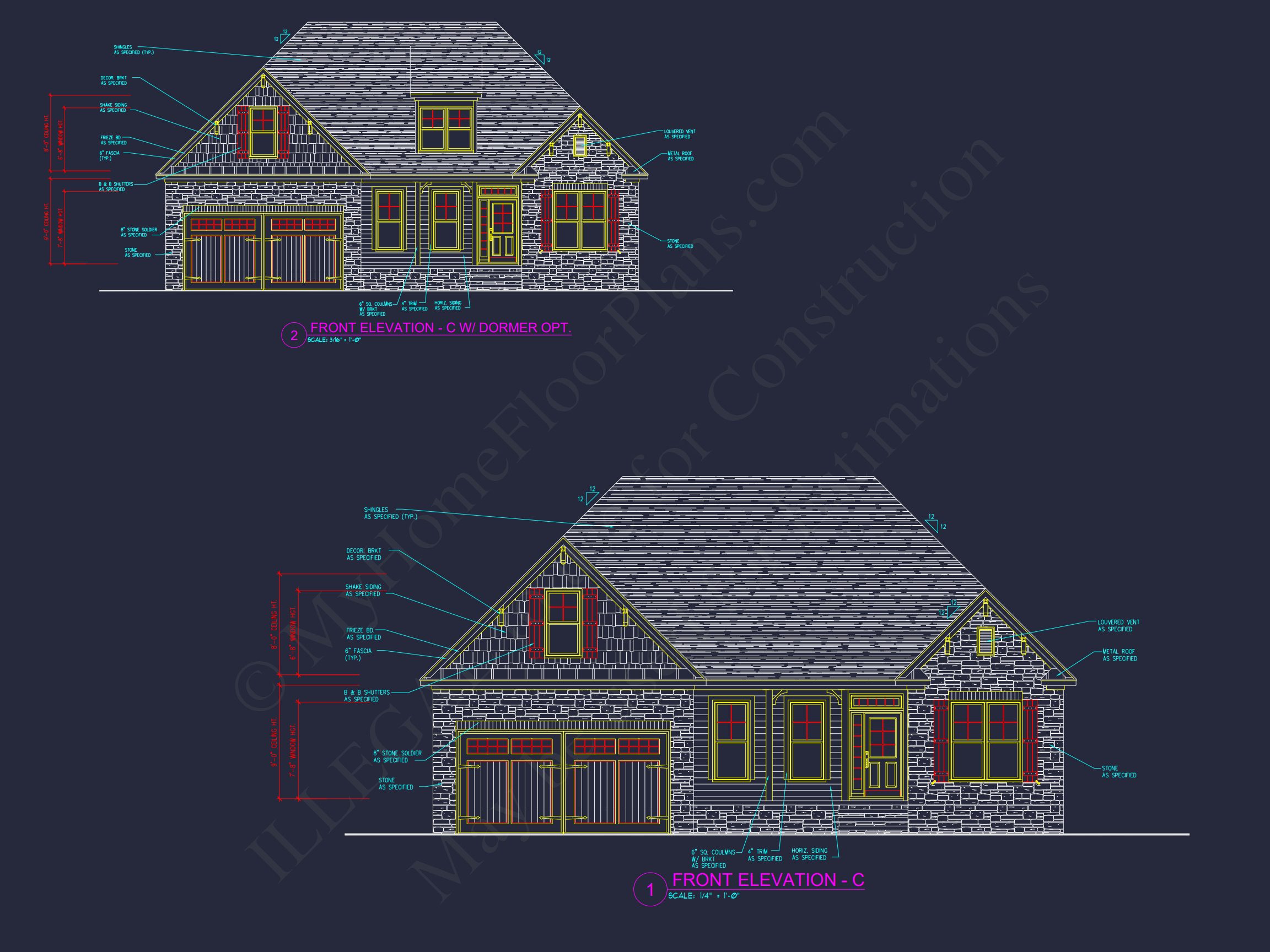 Elegant house Design Blueprint – CAD Floor Plan with Details