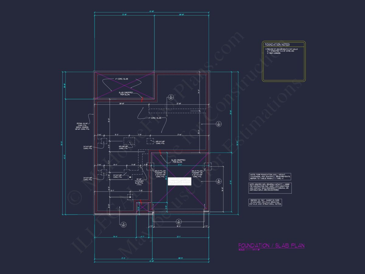 Floor Plan, CAD Blueprint for Builders