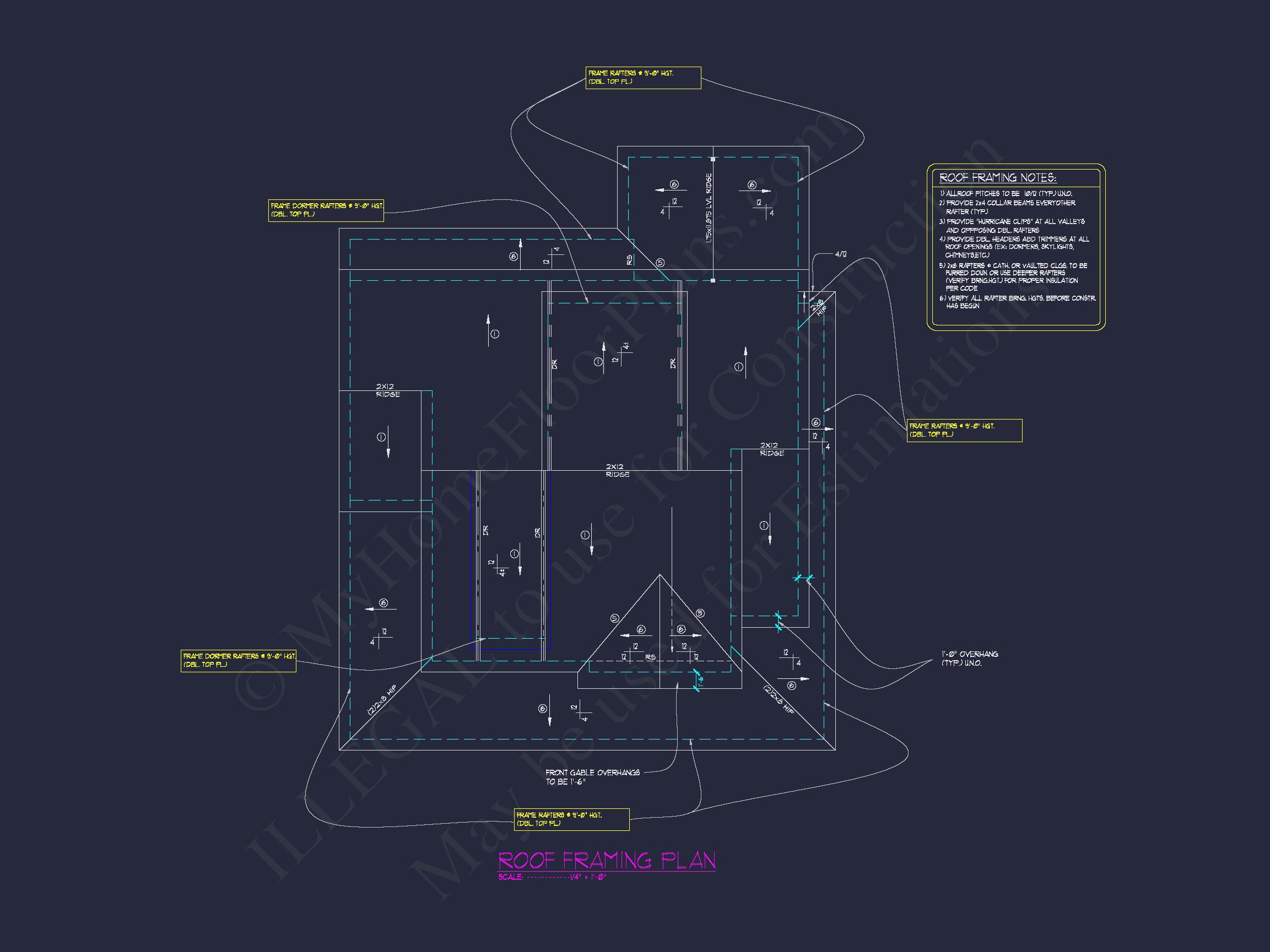 Elegant house Floor Plan Blueprint CAD Design for Builders