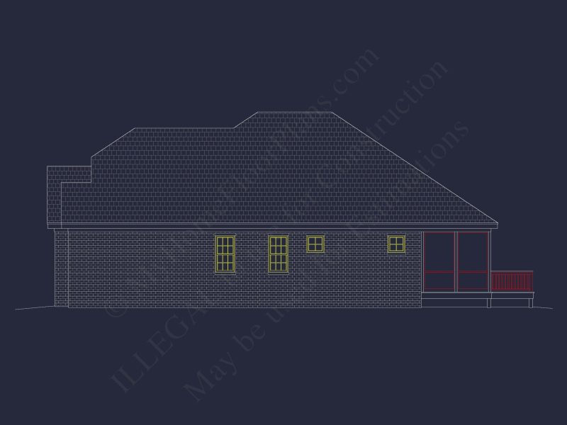 Elegant house Floor Plan Featuring 5 Beds with CAD Designs