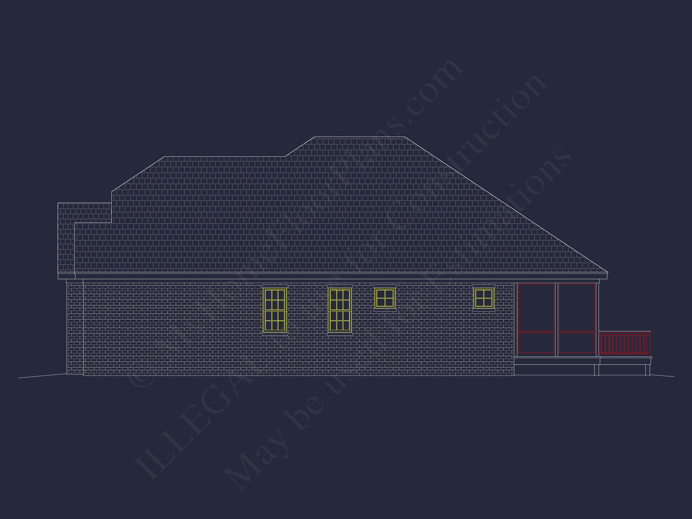 Elegant house Floor Plan Featuring 5 Beds with CAD Designs