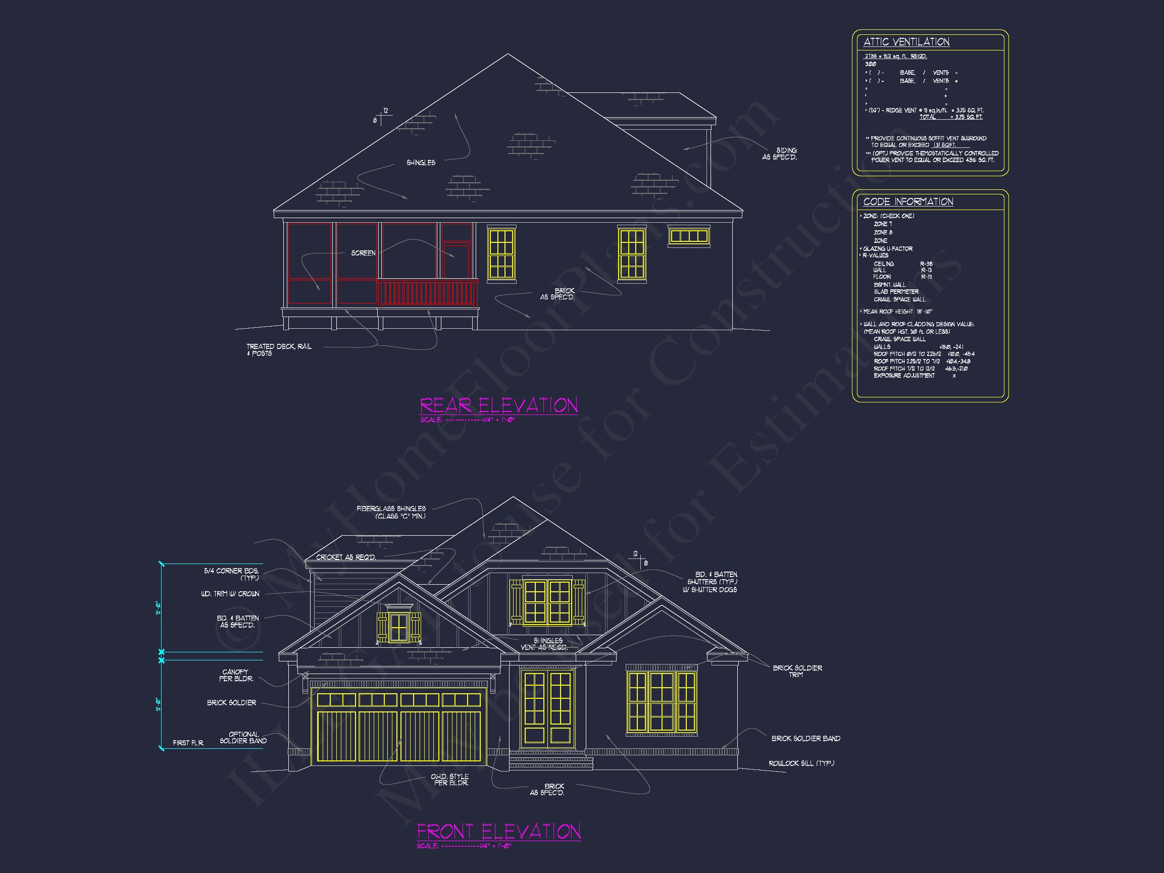 Elegant house Floor Plan Featuring 5 Beds with CAD Designs