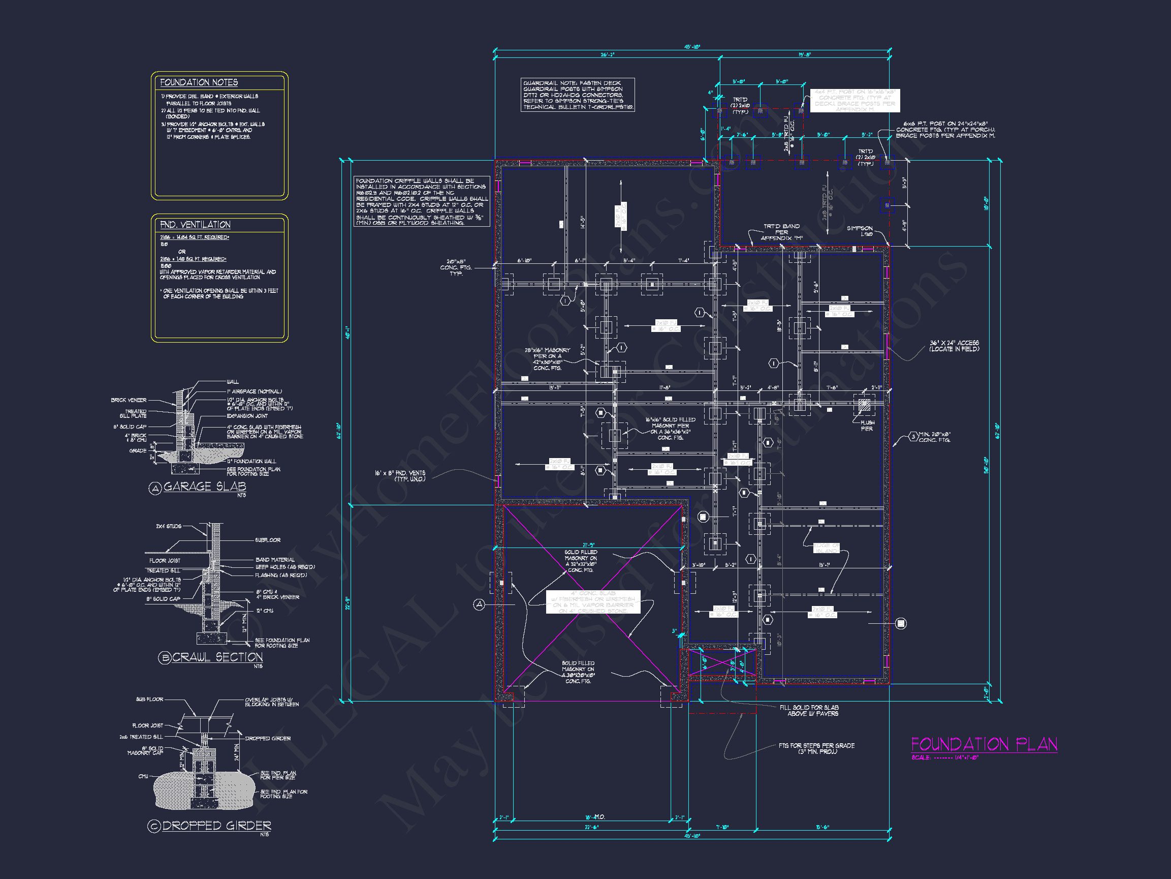 Elegant house Floor Plan Featuring 5 Beds with CAD Designs