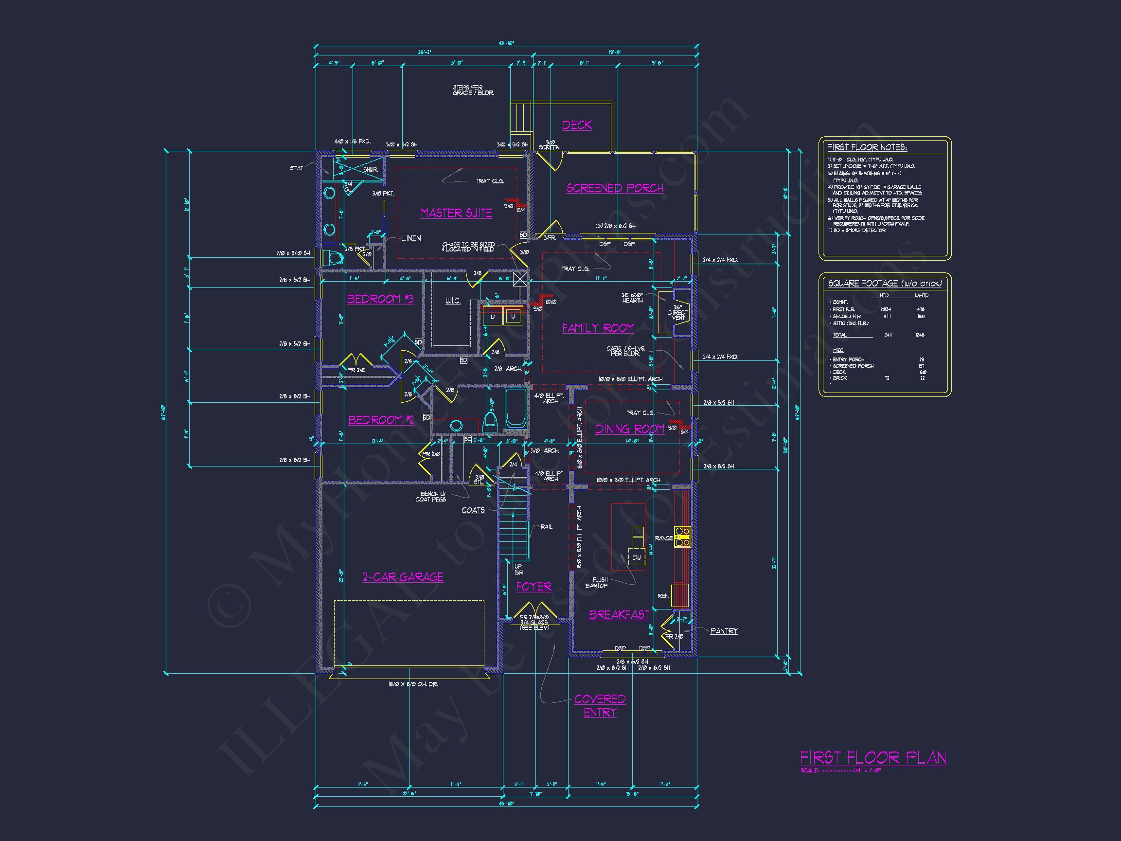 Elegant house Floor Plan Featuring 5 Beds with CAD Designs