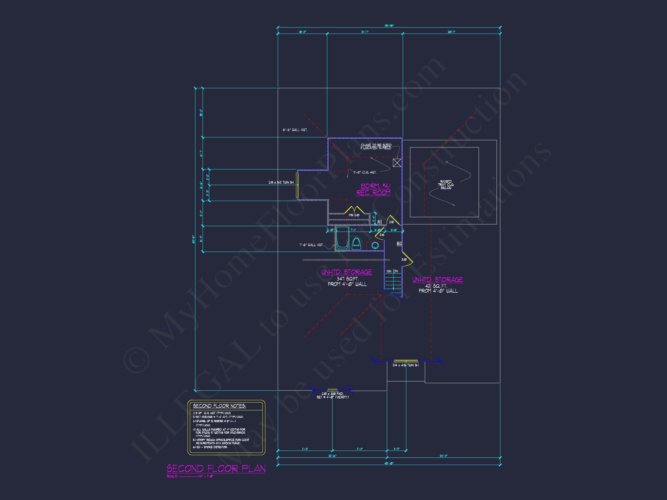 Elegant house Floor Plan Featuring 5 Beds with CAD Designs