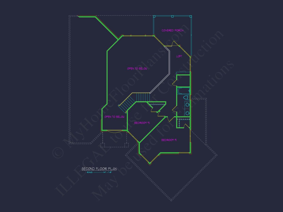 Elegant house Floor Plan with CAD Blueprint & Modern Designs