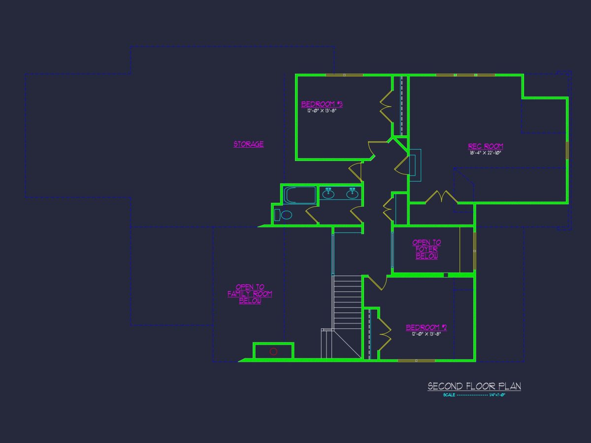 Elegant house Floor Plan with CAD Designs & Blueprint Features