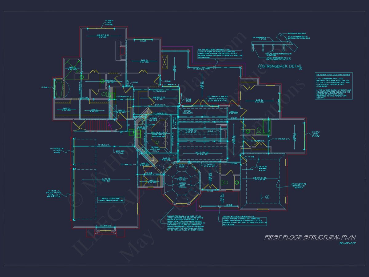 Elegant house Plan: Floor Plan, Blueprint & CAD Designs