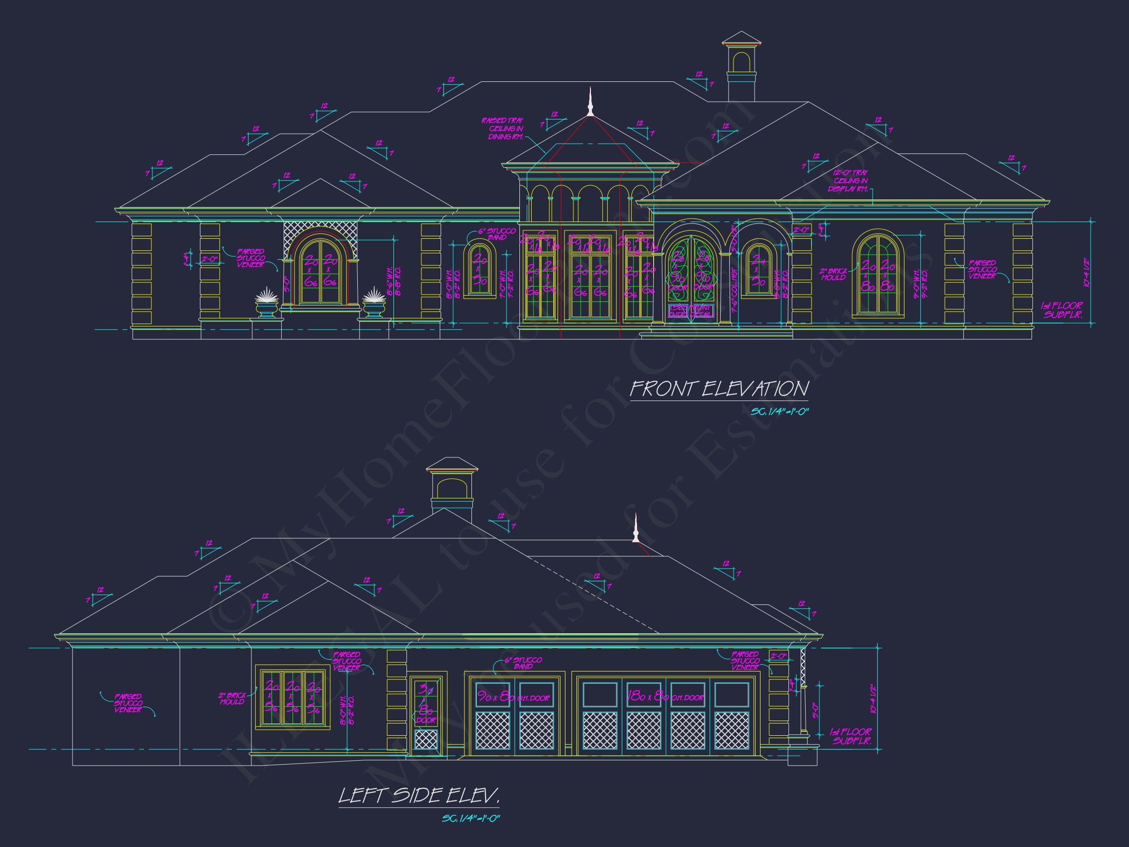 Elegant house Plan: Floor Plan,Blueprint & CAD Designs