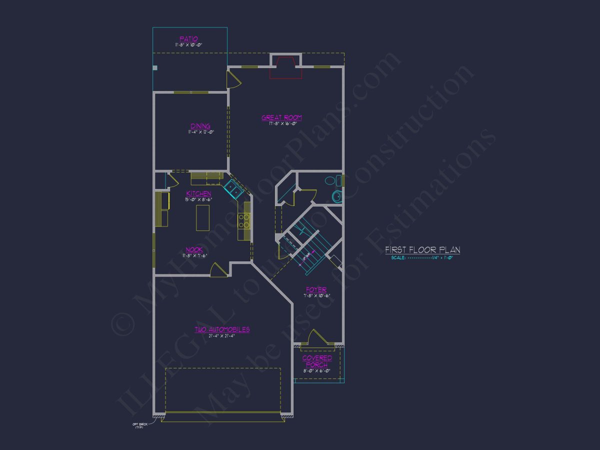Elegant house Plan with 2 Floors and CAD Blueprint Designs
