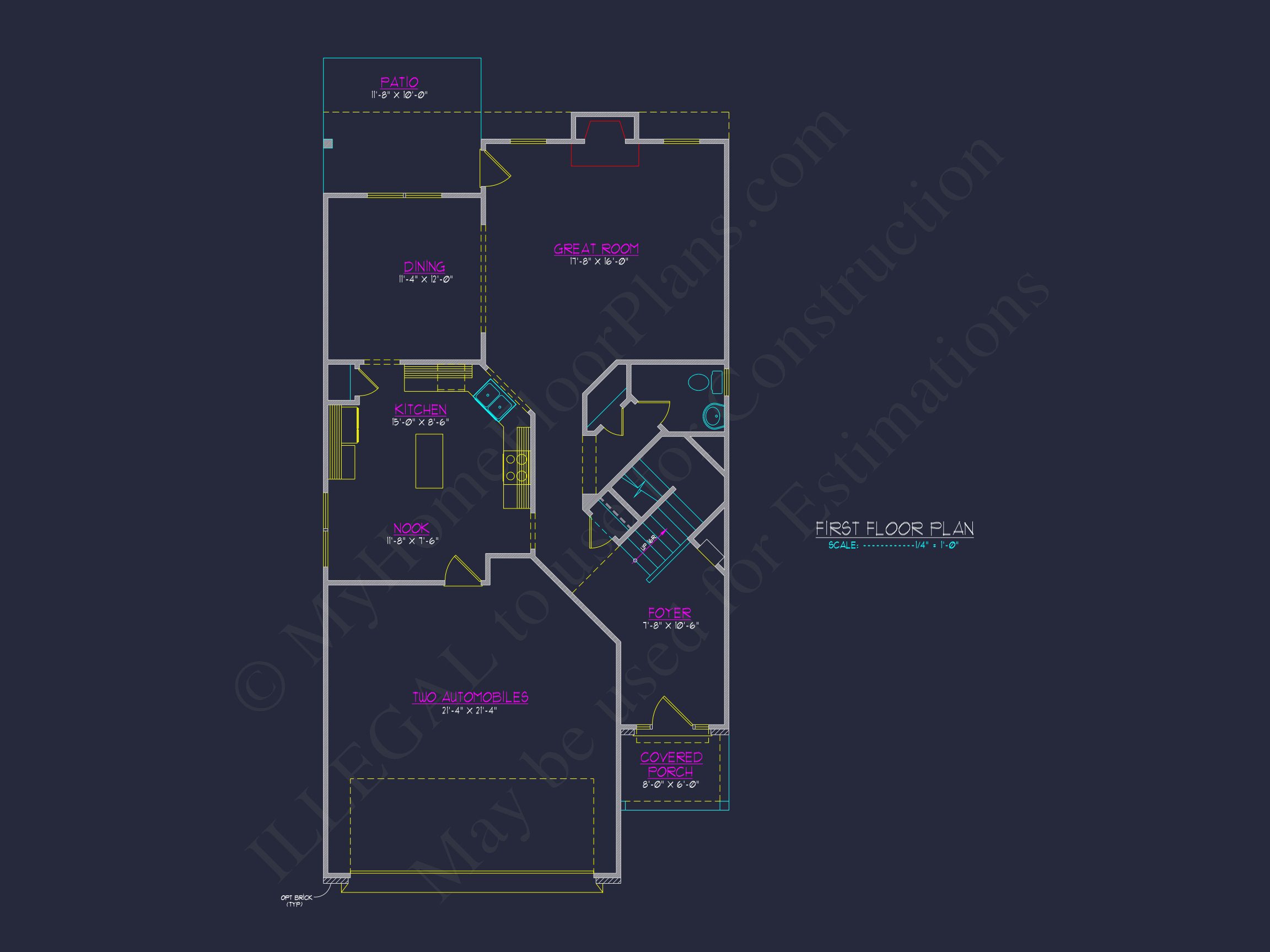 Elegant house Plan with 2 Floors and CAD Blueprint Designs