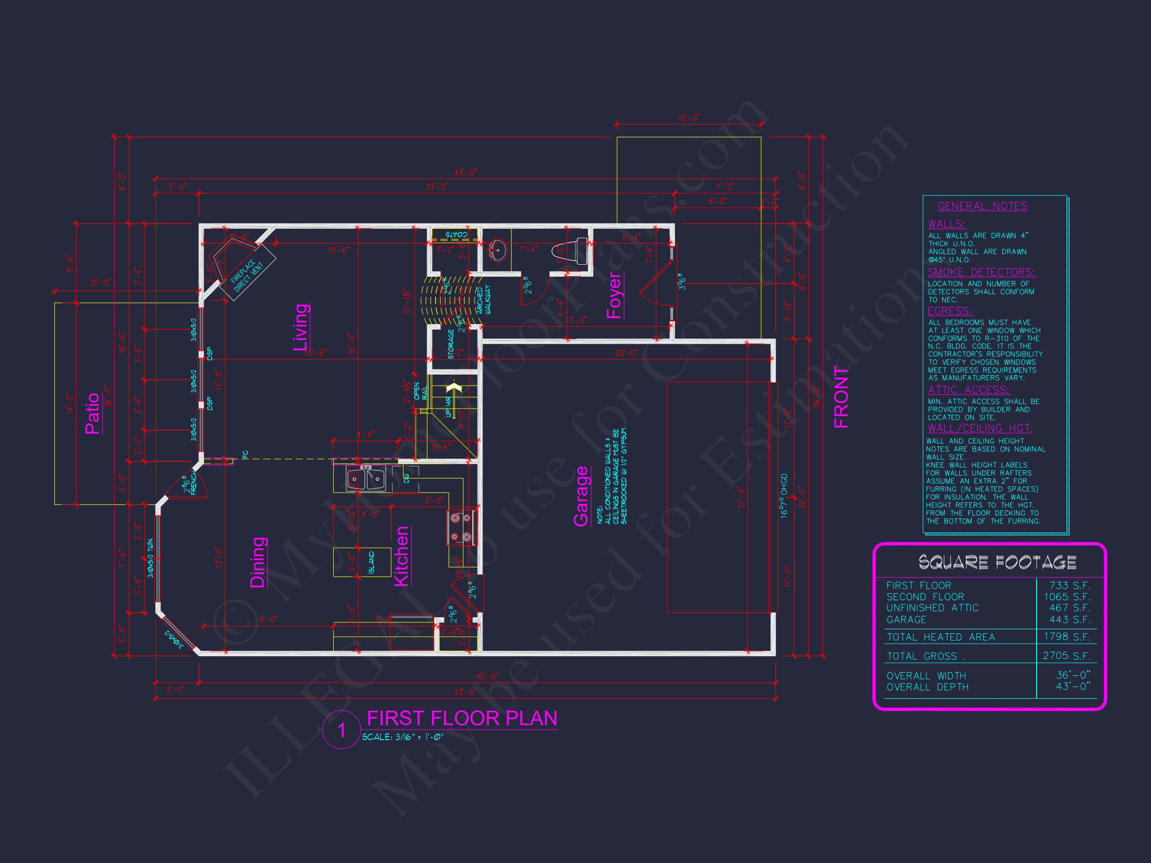 Elegant house Plan with 2 Floors,CAD Designs & Blueprint