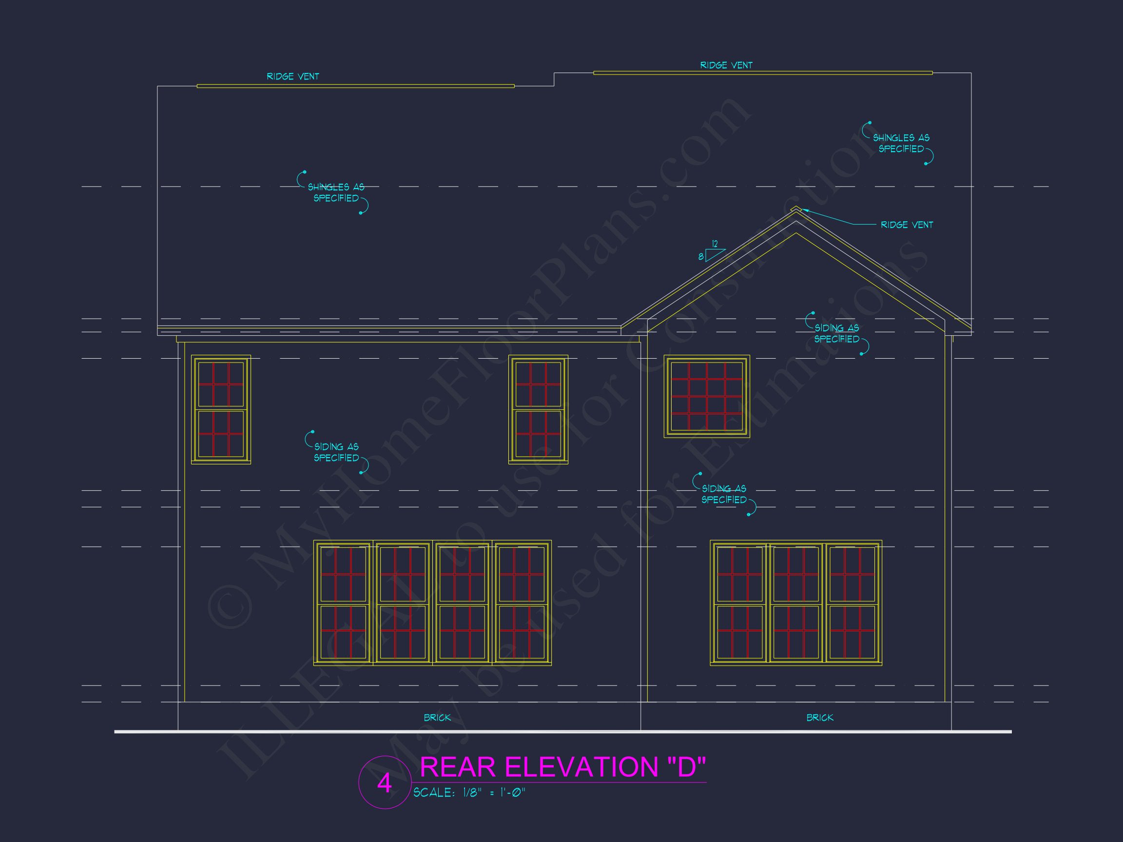Elegant house Plan with 2-Story CAD Floor Designs and Blueprint