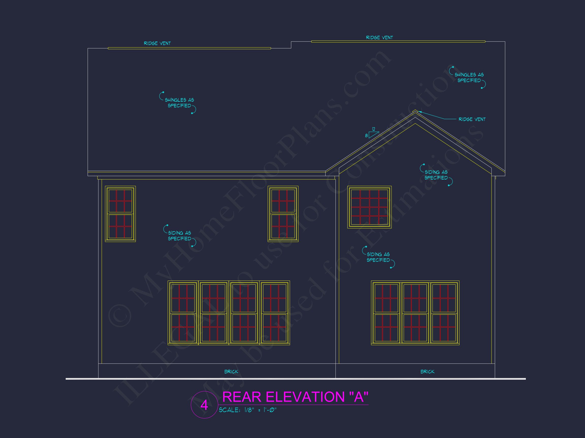 Elegant house Plan with 2-Story CAD Floor Designs and Blueprint
