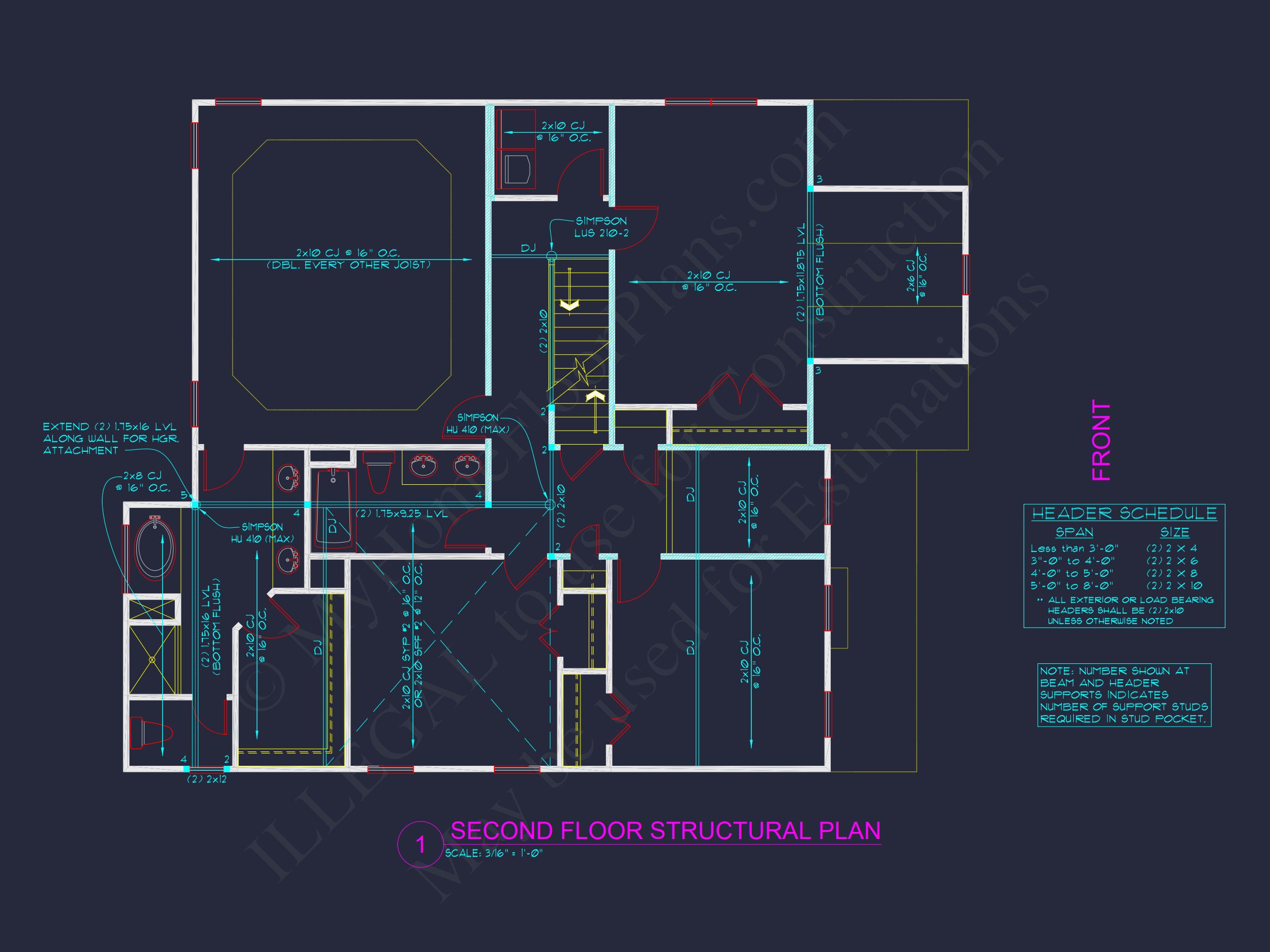 Elegant house Plan with 2-Story CAD Floor Designs and Blueprint