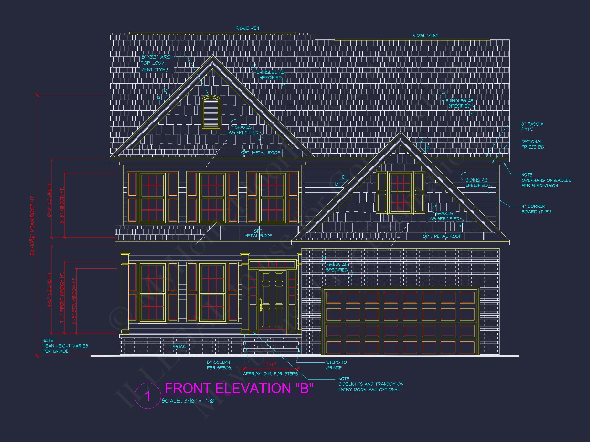 Elegant house Plan with 2-Story CAD Floor Designs and Blueprint