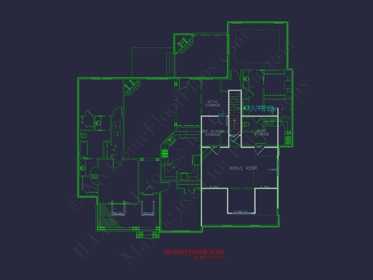 Elegant house Plan with 3 Bedrooms, Bonus Room & Spacious Design