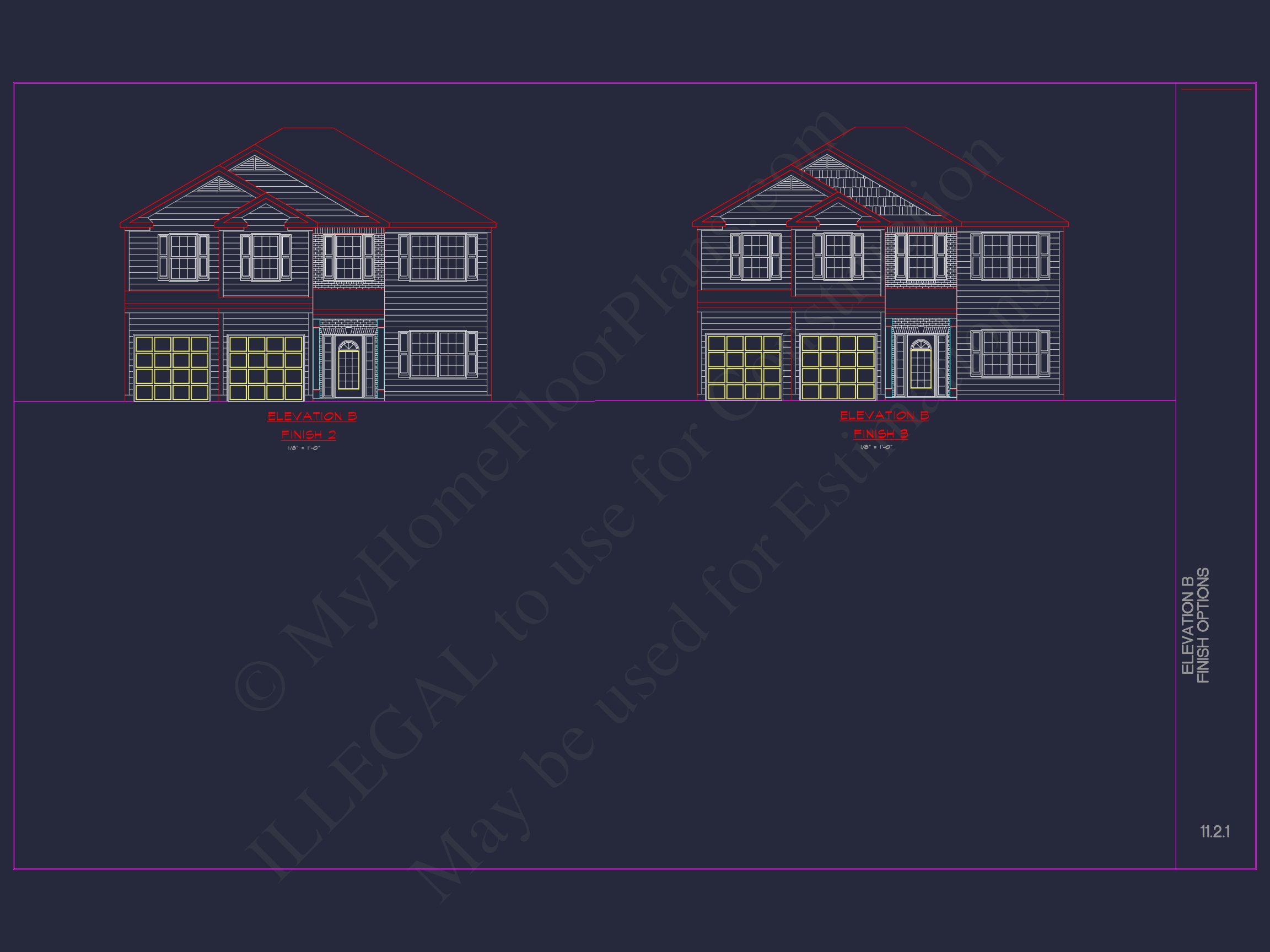Elegant house Plan with CAD Blueprint and Modern Designs