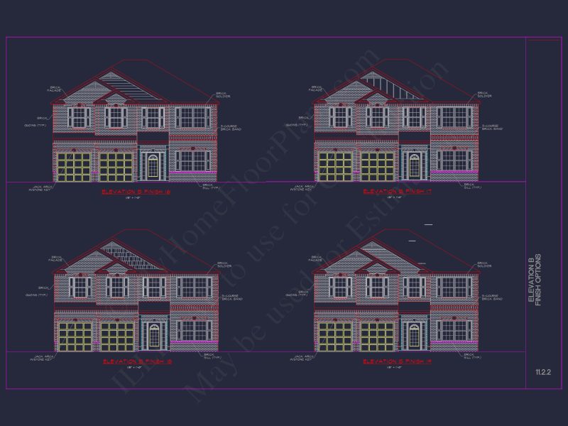 Elegant house Plan with CAD Blueprint and Modern Designs
