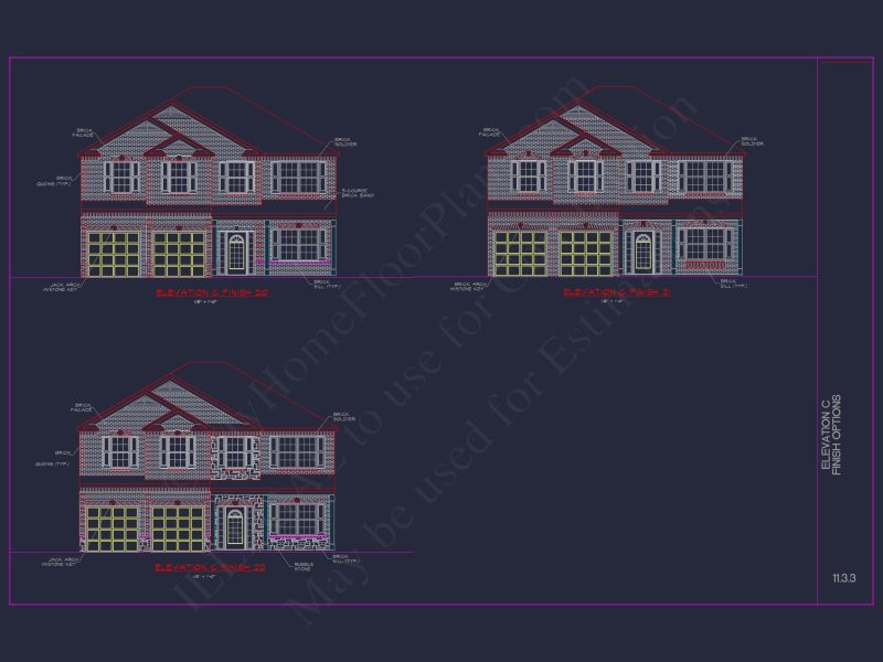 Elegant house Plan with CAD Blueprint and Modern Designs