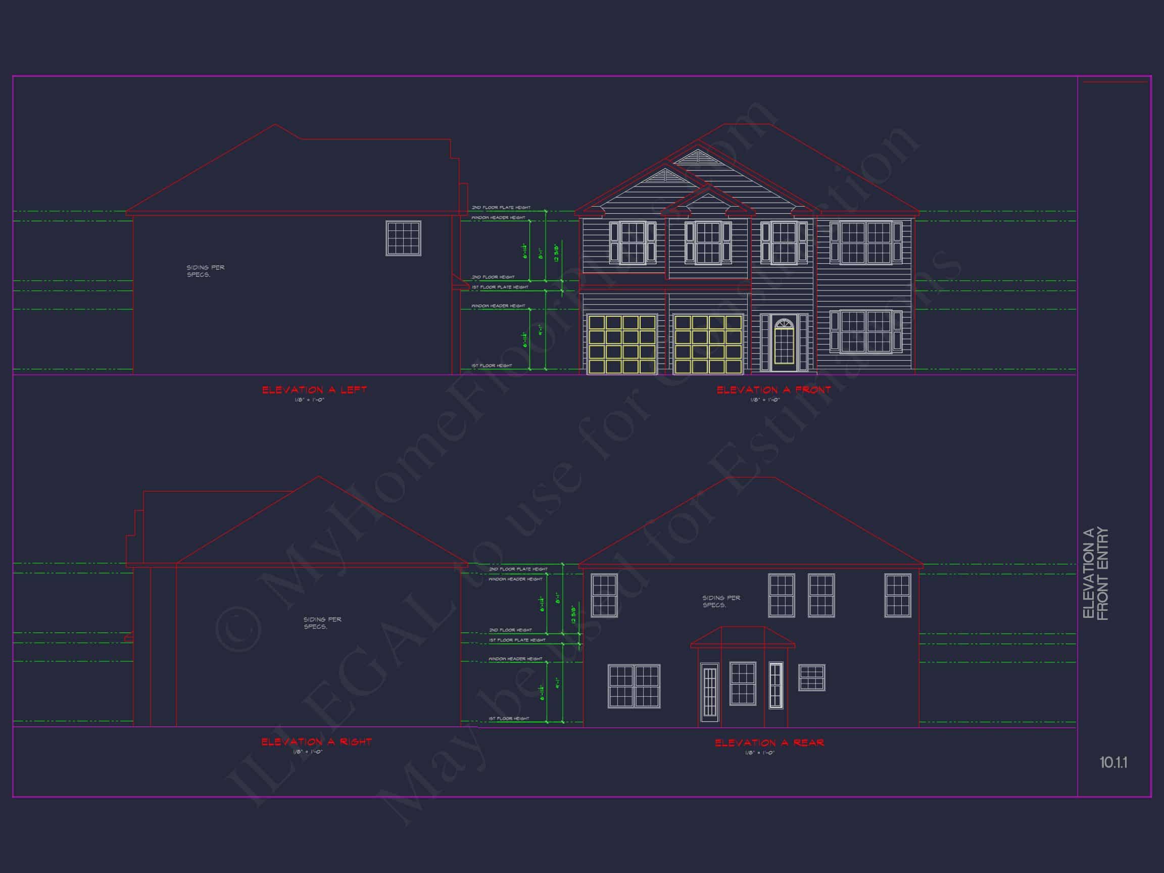 Elegant house Plan with CAD Blueprint and Modern Designs
