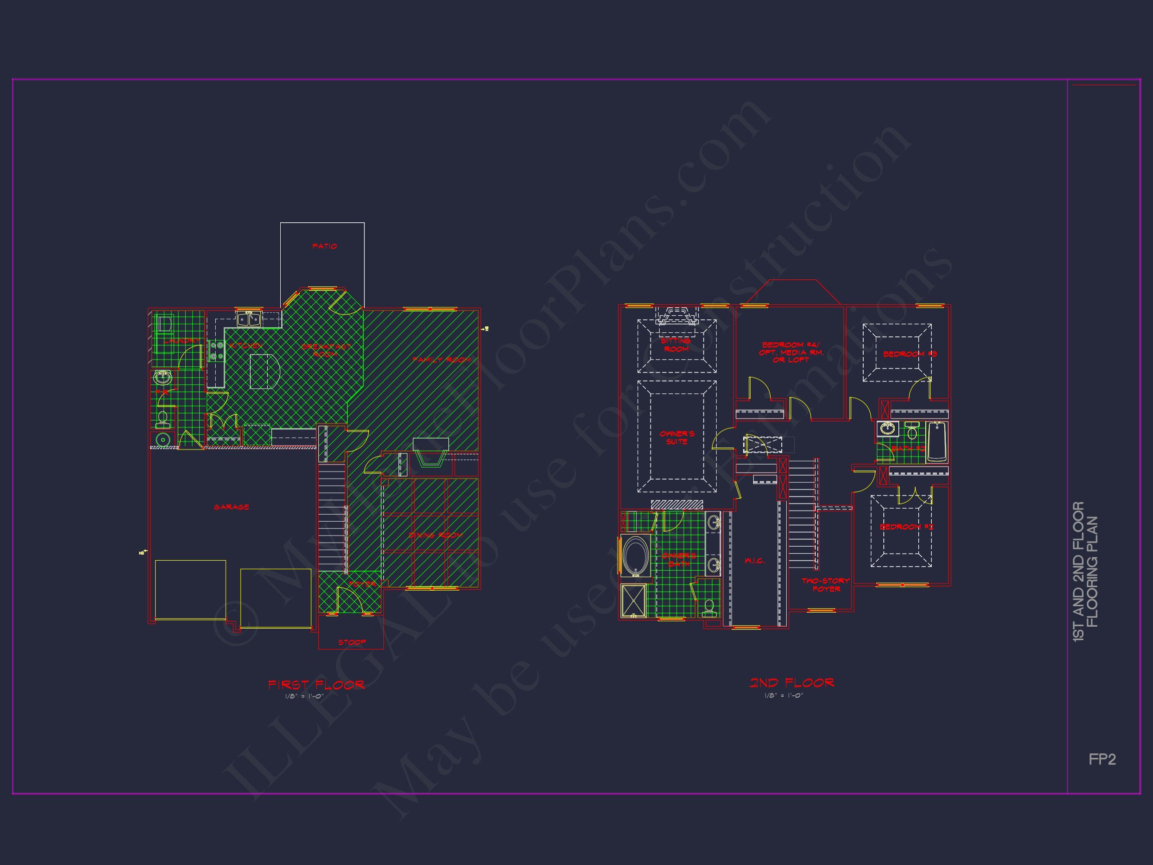 Elegant house Plan with CAD Blueprint and Modern Designs