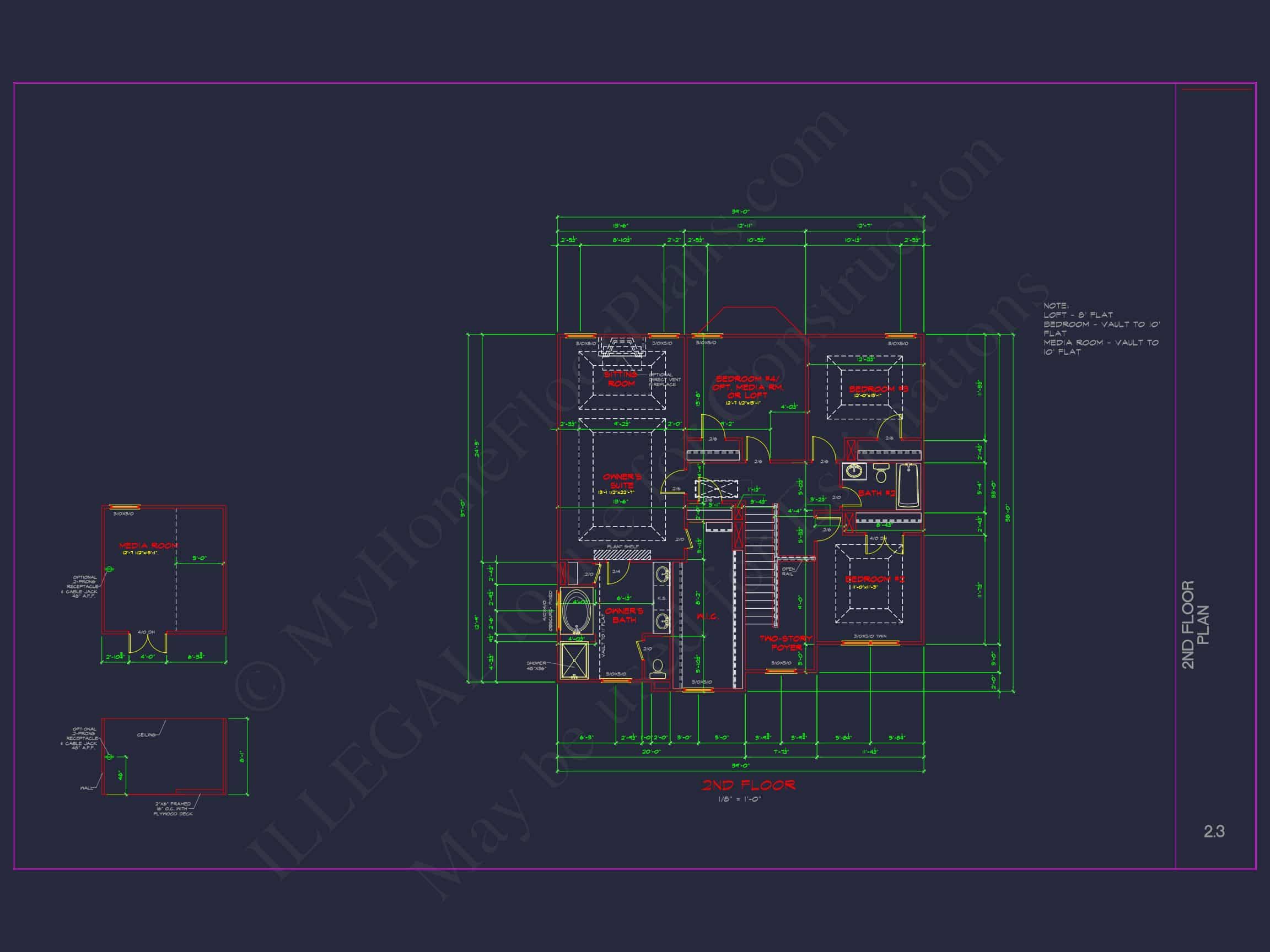 Elegant house Plan with CAD Blueprint and Modern Designs
