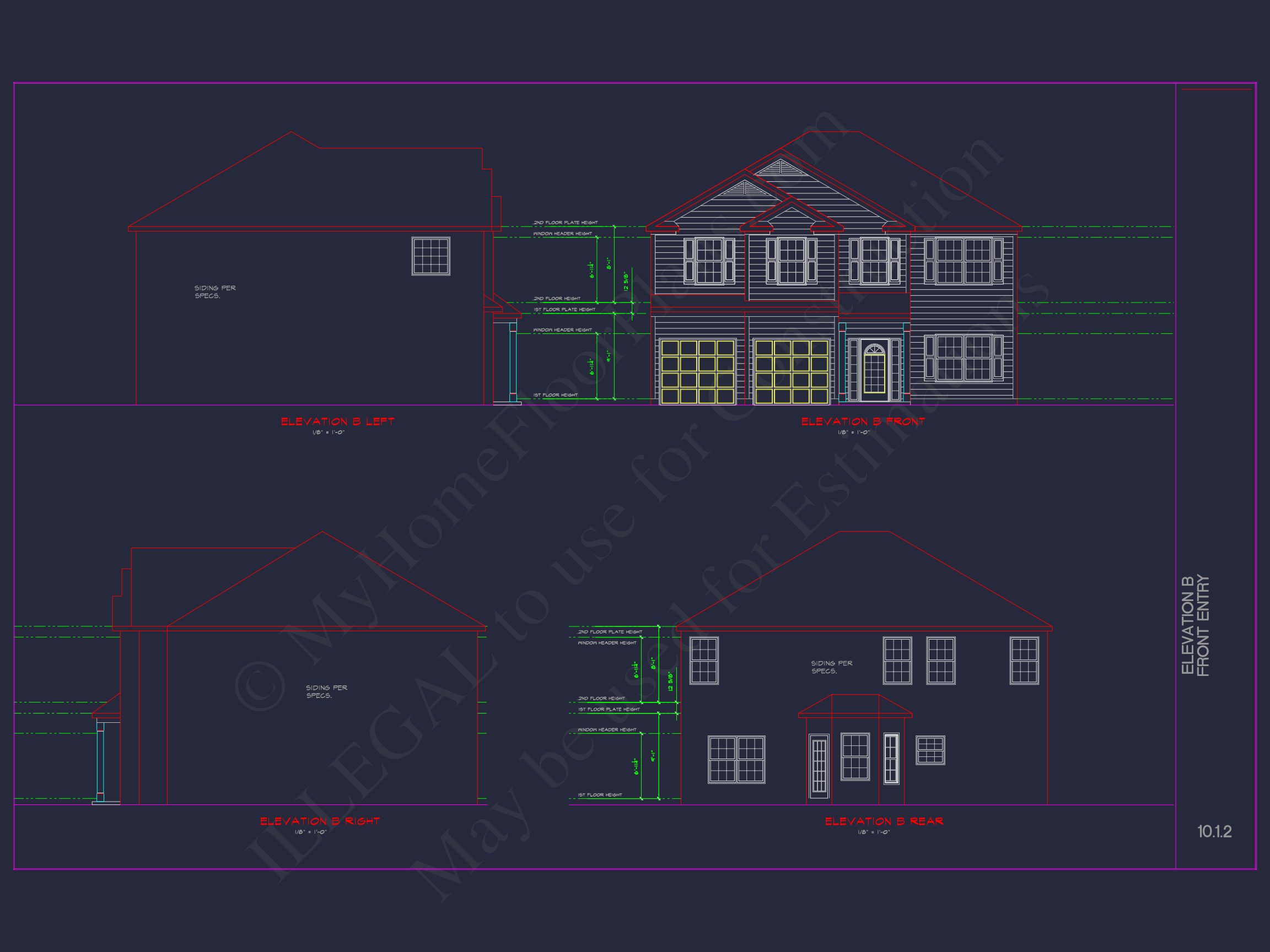 Elegant house Plan with CAD Blueprint and Modern Designs